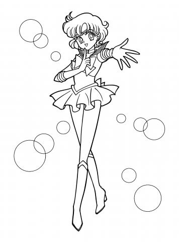 Sailor Mercury Coloring Page